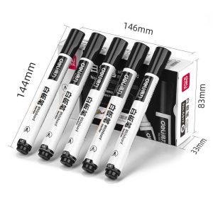 得力 白板笔6817 易擦擦记号笔白板用办公大头笔