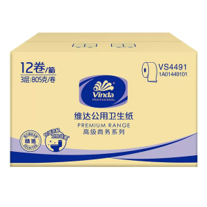 维达 4491 大盘纸  805g 办公  厕所用 12卷/箱