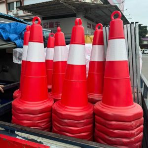 大号塑料路锥 提环雪糕筒PE反光锥安全警示锥柱隔离路桩 1个