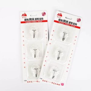 爱必达7KG超粘纳米透明挂钩承重美观大方粘钩3个