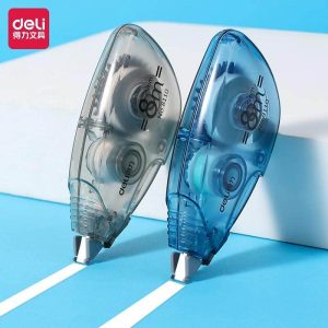 得力 修正带便携顺滑   办公透明涂改带 8m