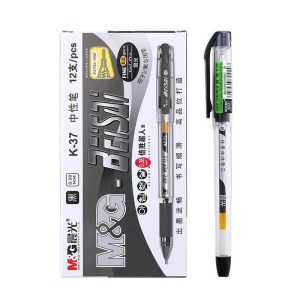 晨光 M＆G 拔帽中性笔 K-37 0.38mm （12支/盒）